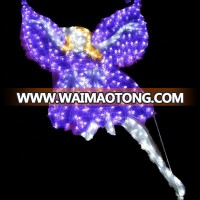 led Beautiful Fairy Angel motif light for theme park garden shopping mall holiday outdoor decoration