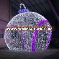 Customizable colorful light up giant christmas ball for outdoor