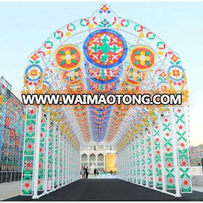 Led colourful Christmas light led lights arch lights for bridge public decoration