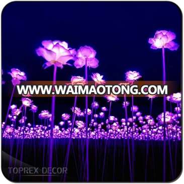 Wedding decoration artificial roses wholesale quality silk led flower lights